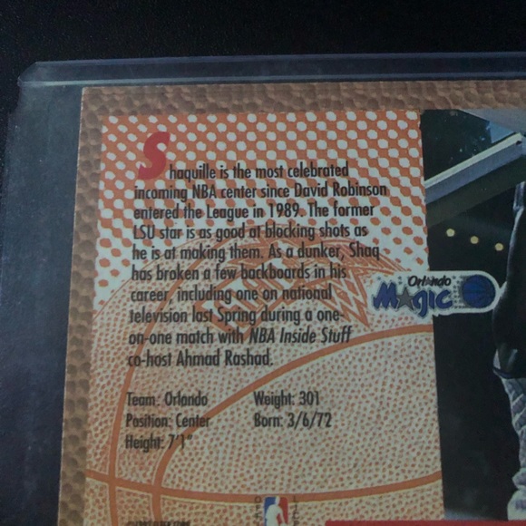 Shaquille O'Neal RC 1992-1993 Fleer Slam Dunk Pose - Picture 5 of 6